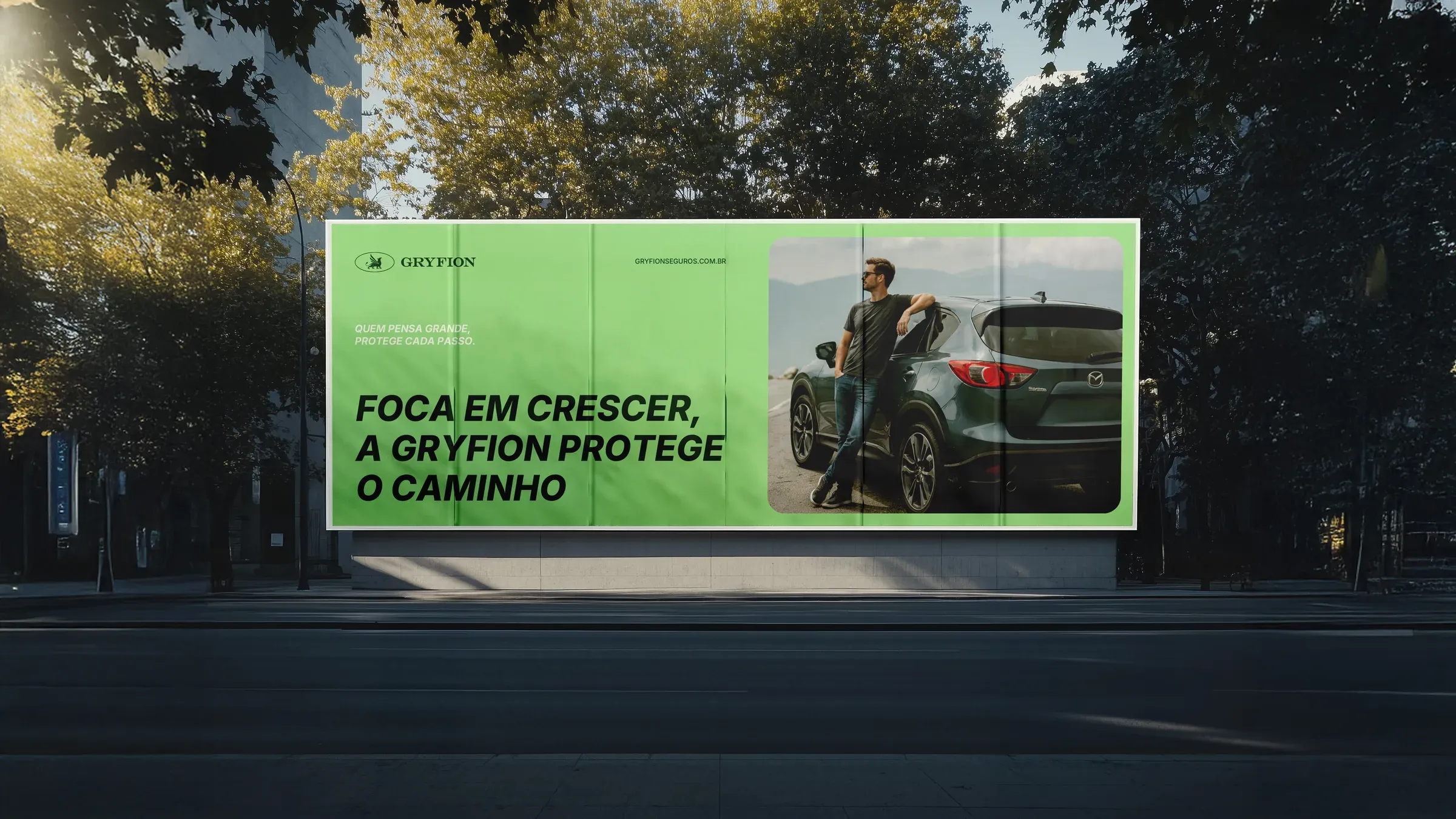 Identidade visual da marca Gryfion aplicada