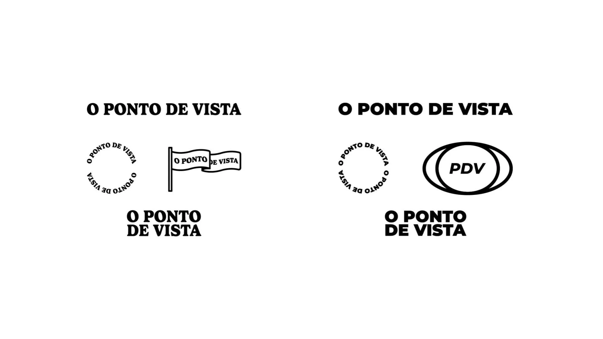 Aplicação da identidade visual da marca O Ponto de Vista
